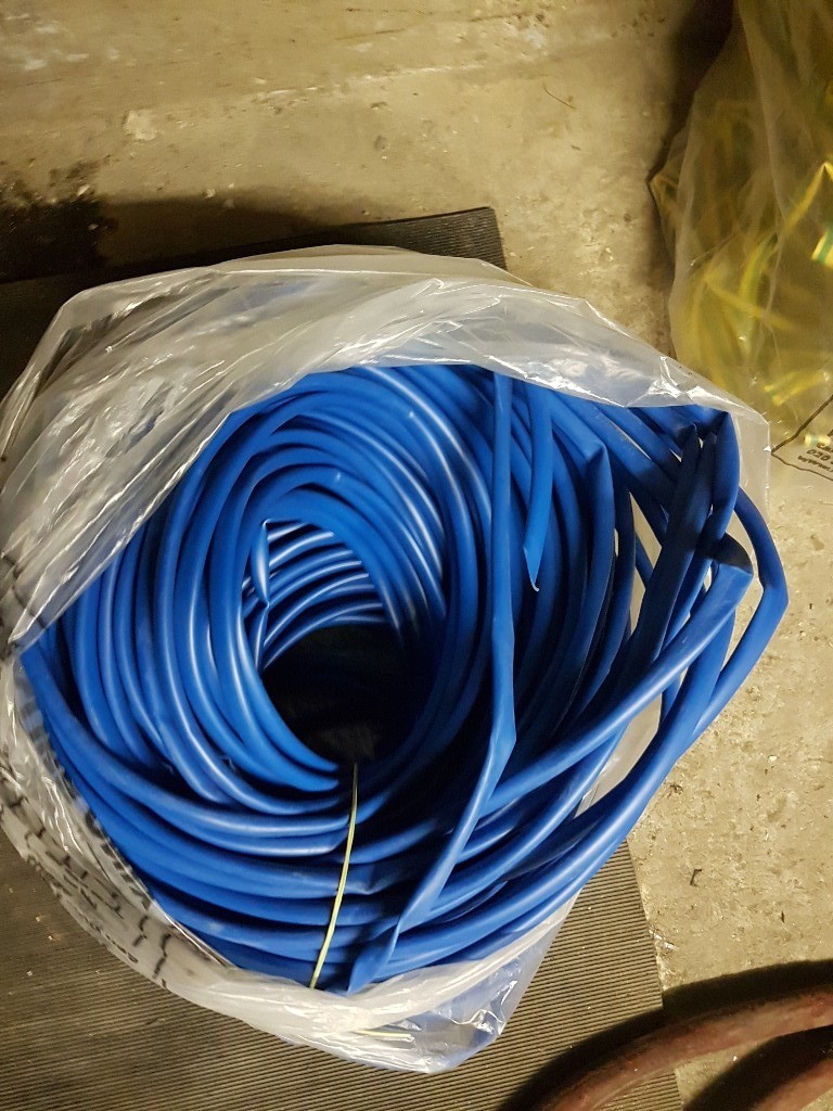 bargain new 10mm diameter cable over sleeving blue, brown & green