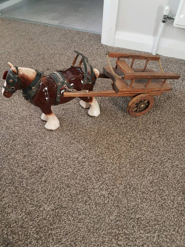 LARGE BESWICK STYLE SHIRE HORSE WITH WATNEYS ALE CART in Magherafelt