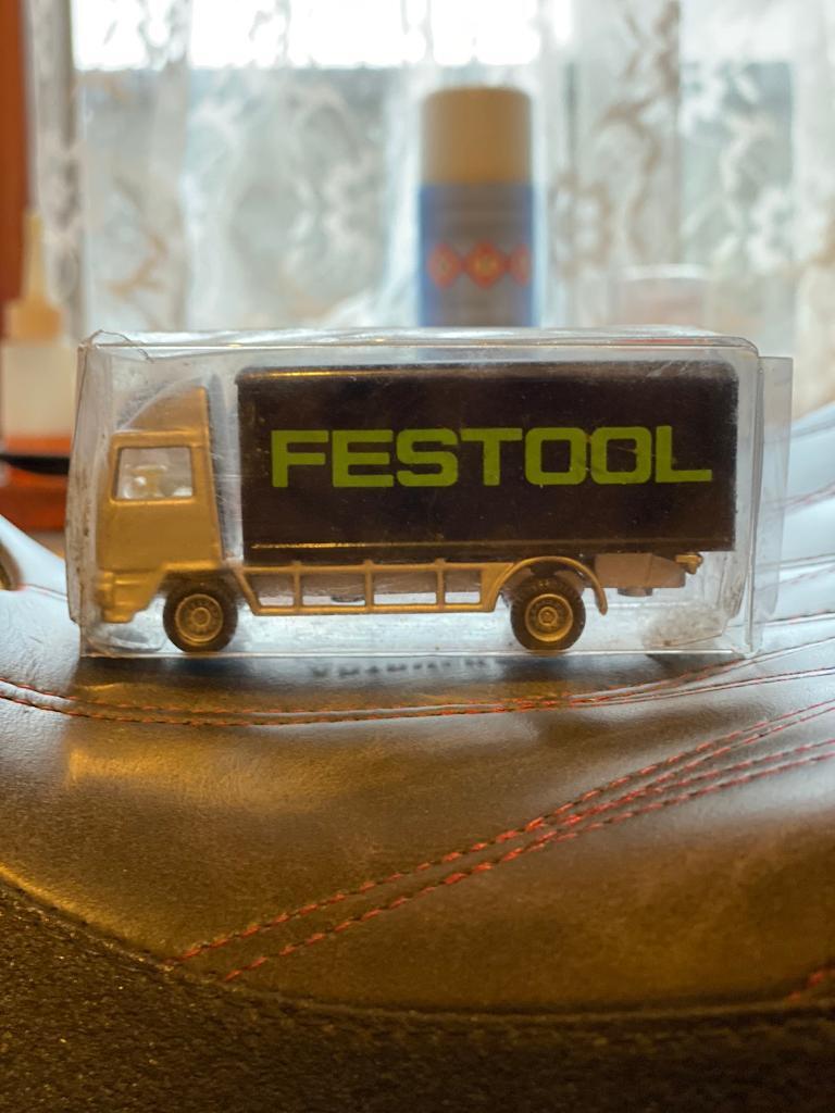 Festool Truck Tour promotional toy truck in Amlwch, Isle of