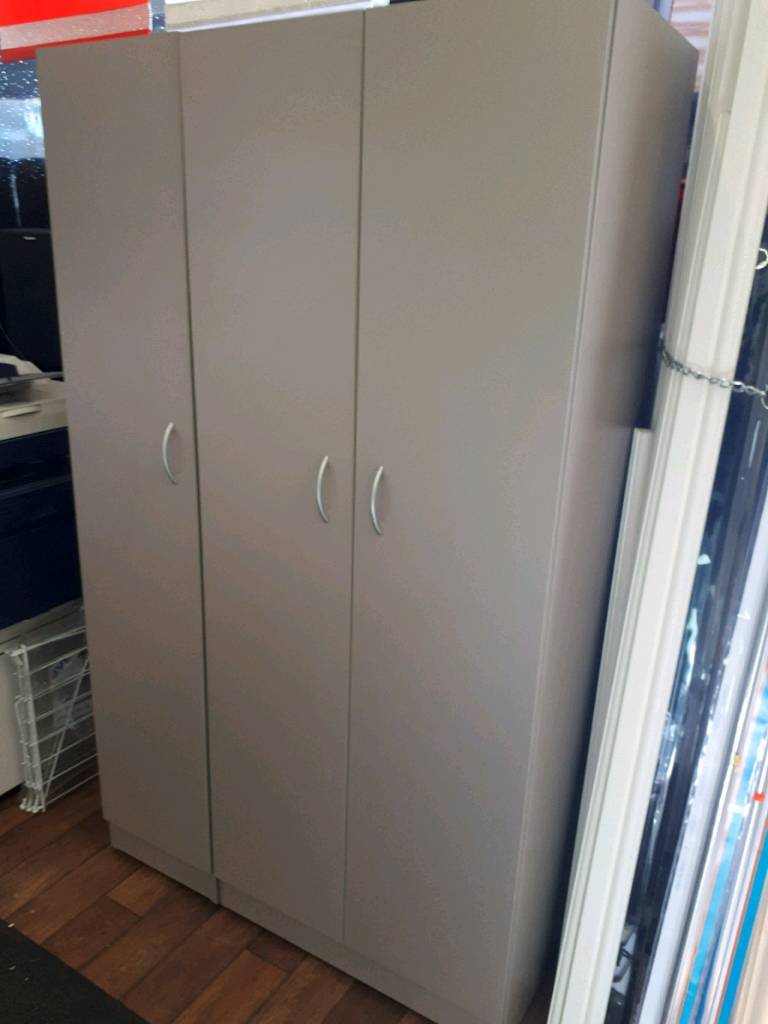 Brand New Silver Grey Fully Assembled Wardrobe