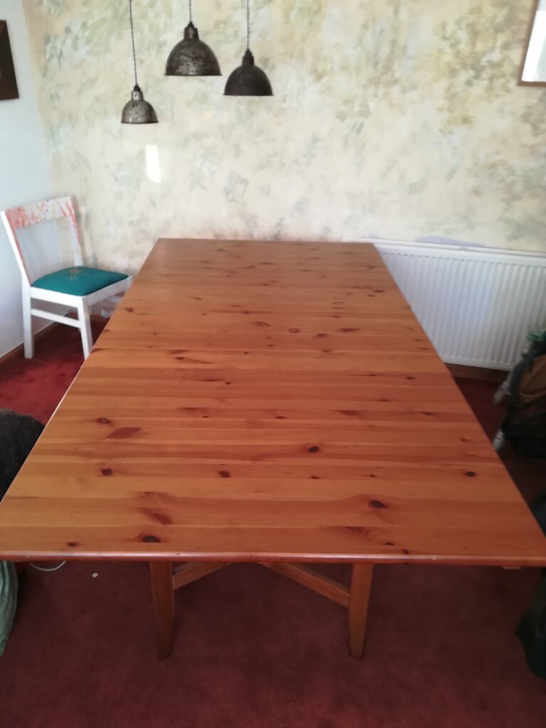 Drop leaf dining table. Solid wood. | in Leith, Edinburgh | Gumtree