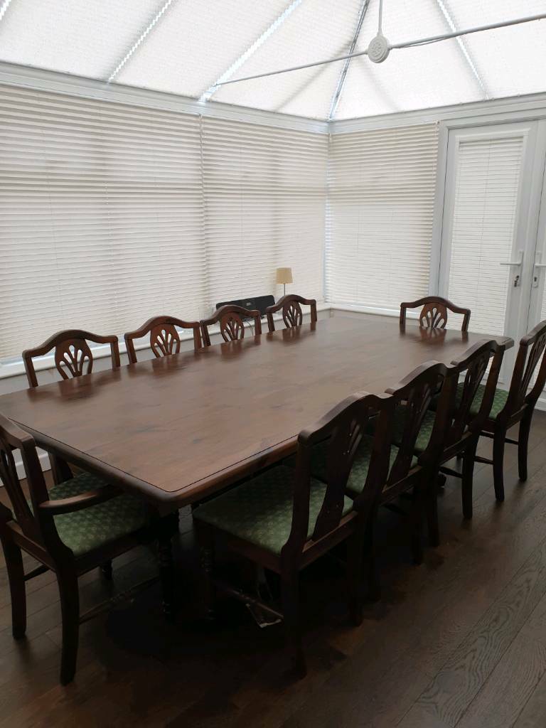 Custom made 12 seater dining table.
