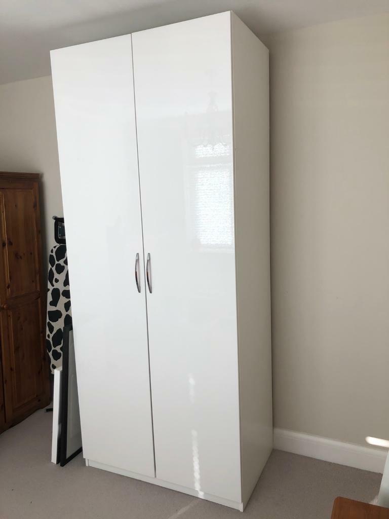 Ikea white gloss wardrobe in Hersham, Surrey Gumtree