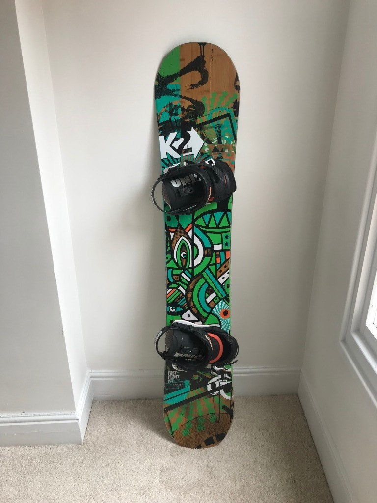 K2 Fastplant 157cm Snowboard With Union Contact Bindings in Moseley, West Midlands Gumtree