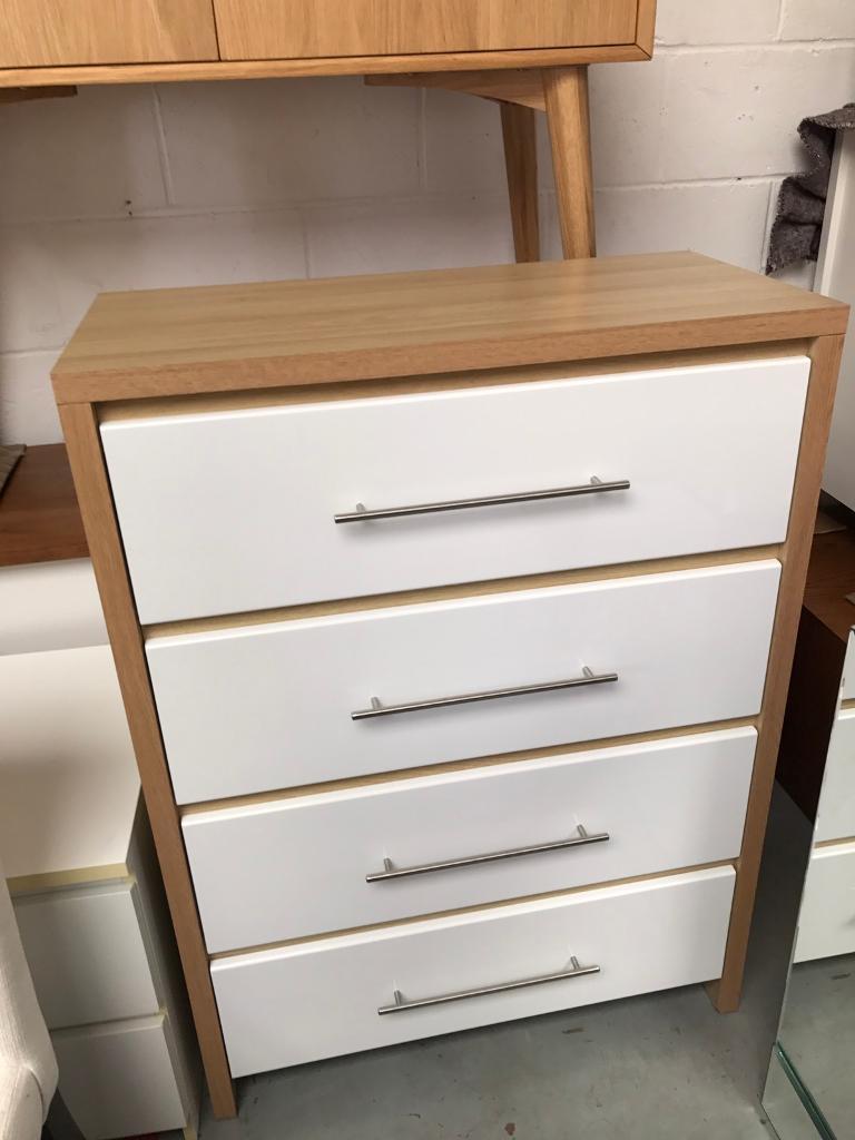 4 drawer chest and two matching bedside tables in Llanelli