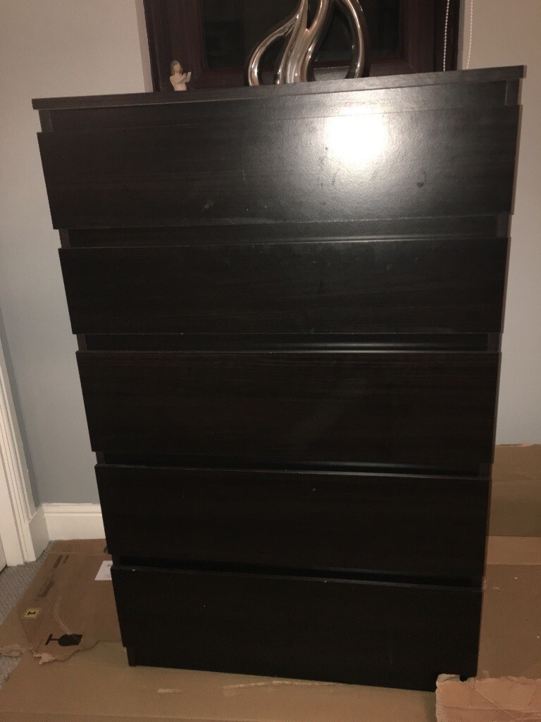Ikea 5 drawer black storage unit in Barrhead, Glasgow Gumtree