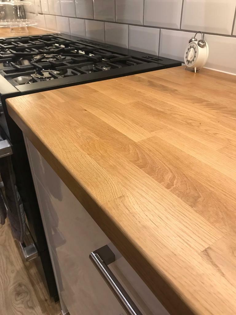FREE Real solid oak worktop 40mm thick (medium size offcut) in