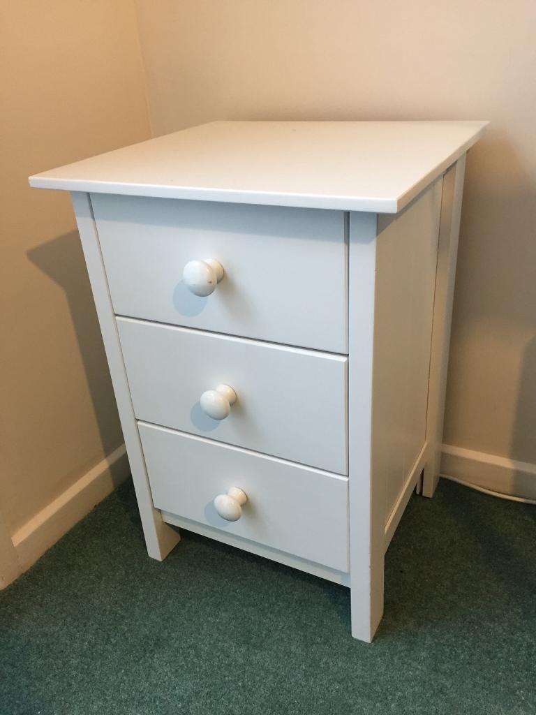 White Wooden Bedside Table | in Swanley, Kent | Gumtree
