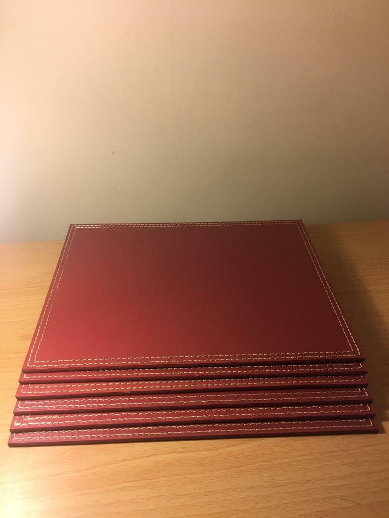 x6 Red leather table mats | in Sheffield, South Yorkshire | Gumtree