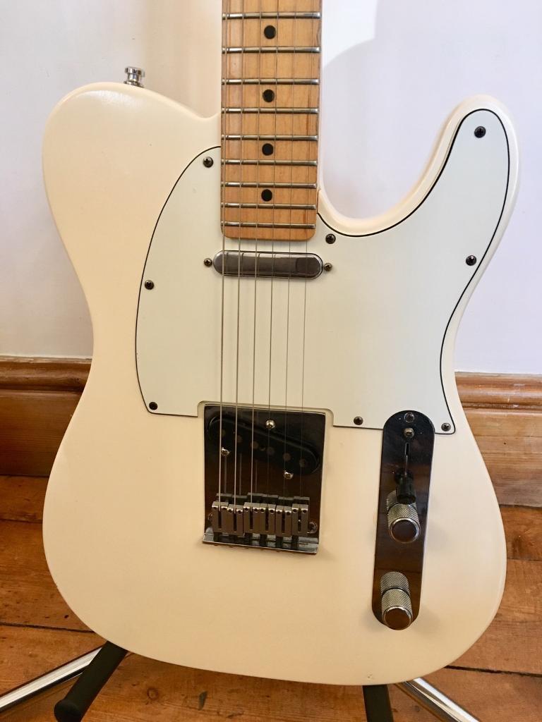 1996 Fender American Standard Telecaster Guitar Olympic White in