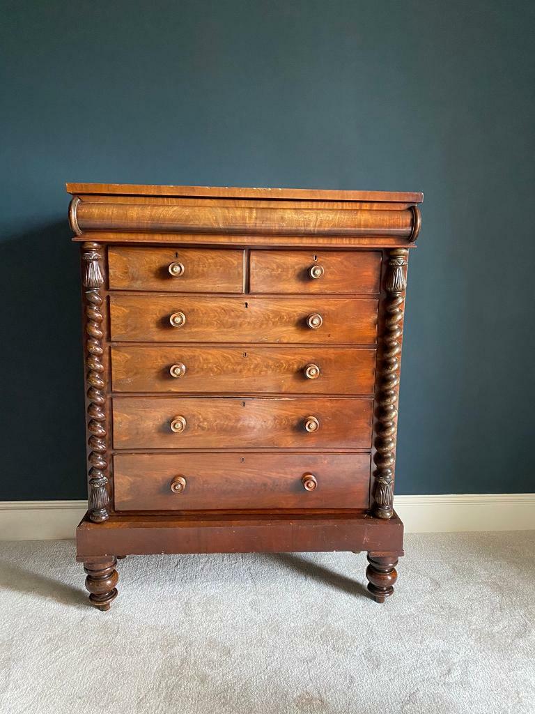 Chest of drawers dresser antique Scottish barley twist in Broughton, Edinburgh Gumtree