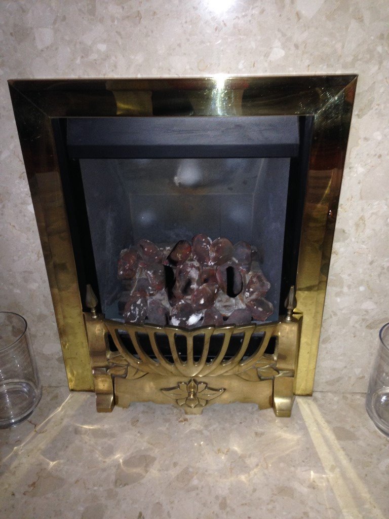 BRASS INSET LIVING FLAME GAS FIRE in Sandwell, West Midlands Gumtree