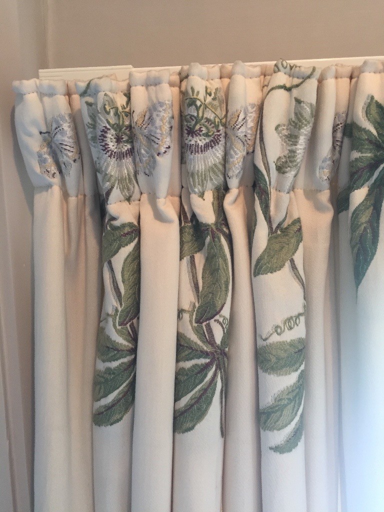 Pair Of Triple Pleat Interlined Curtains In Fired Earth Silk Passion