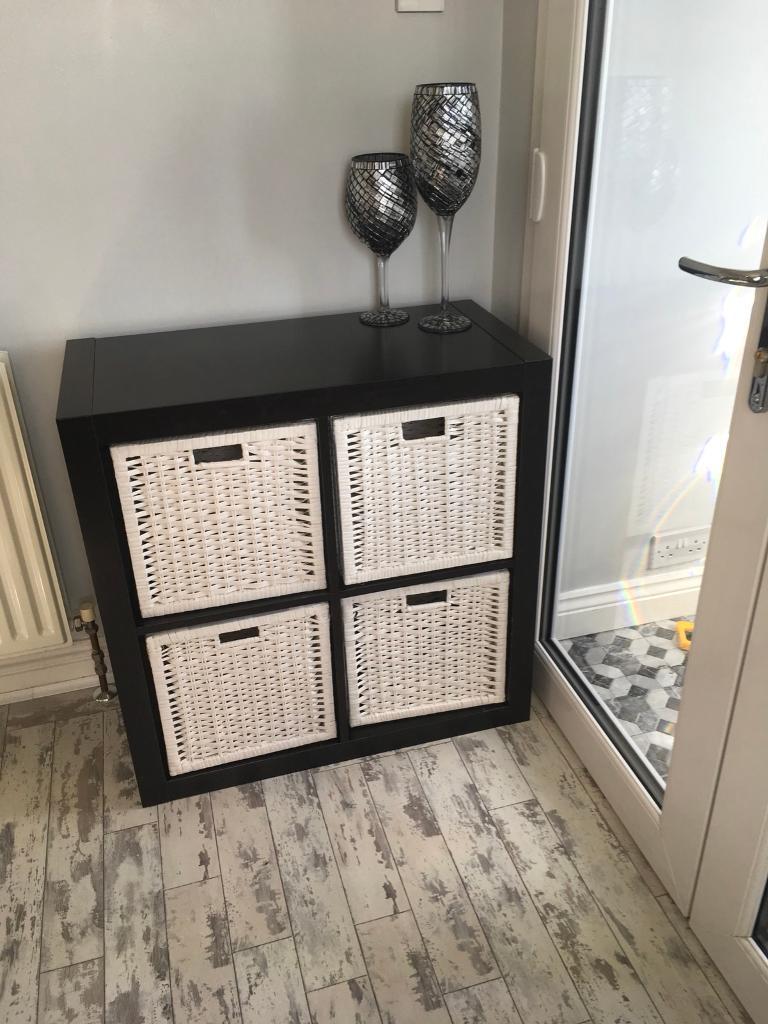 X4 Ikea Rattan Baskets / Storage / Boxes in White in Beeston, West