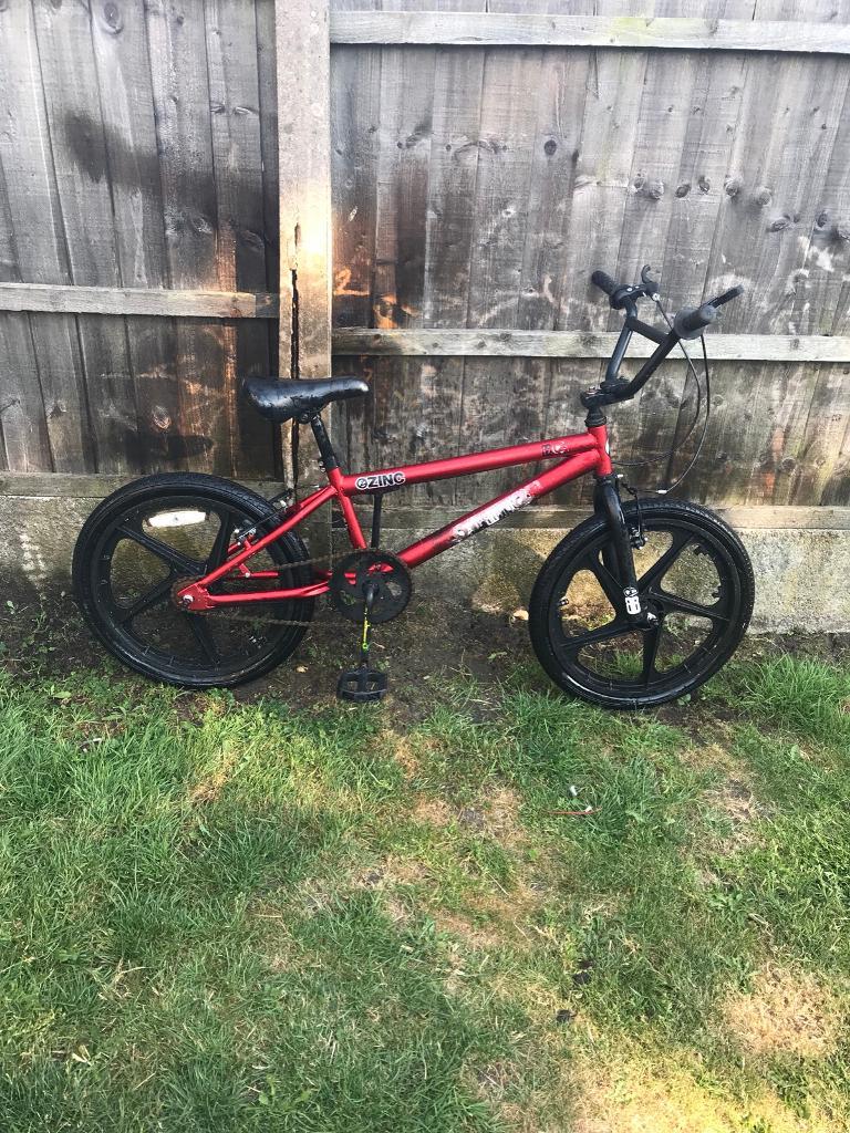 ZINC BMX BIKE, 20” MAG WHEELS, BRAKES WORK PERFECT, GOOD USED CONDITION