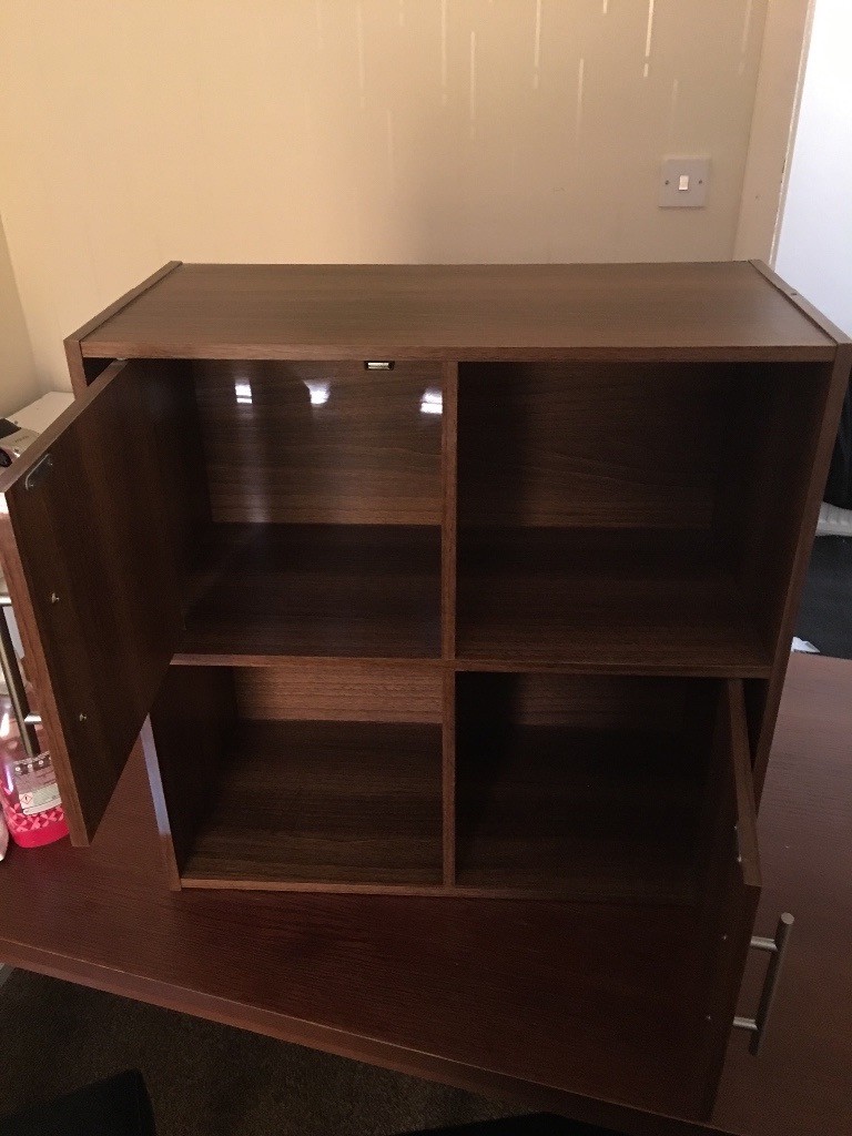 Dark wood cube unit with doors in Rosyth, Fife Gumtree
