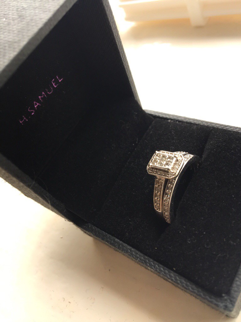 Stunning H Samuel Diamond Ring set Boxed and Receipt in Bury