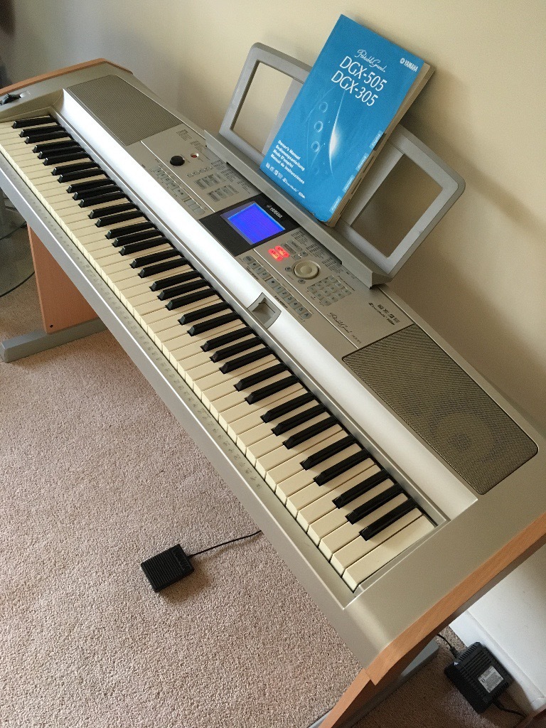 Yamaha DGX 505 Portable Grand Piano with Stand and Gator Carry Case