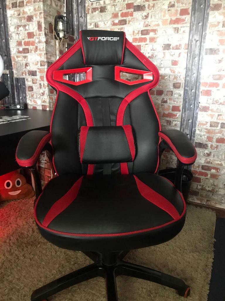 GT FORCE FIRE GAMING CHAIR WITH BACK SUPPORT in Whiston, Merseyside