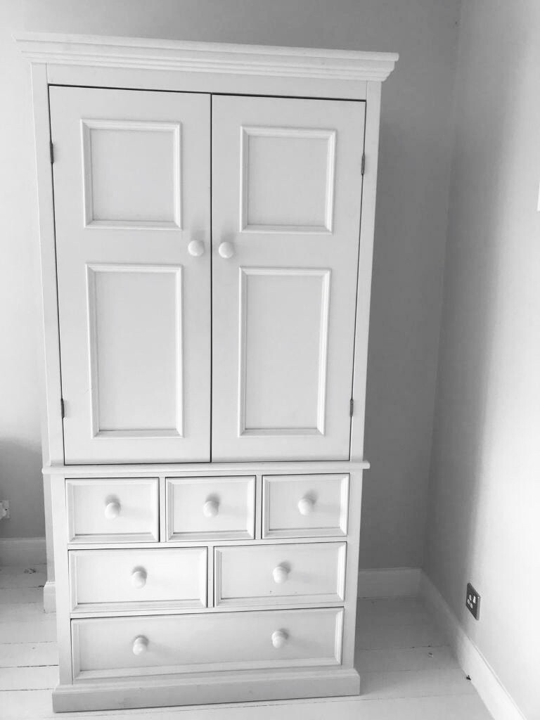 Aspace Belvoir Painted Ivory White Chest Of Drawers And Wardrobe