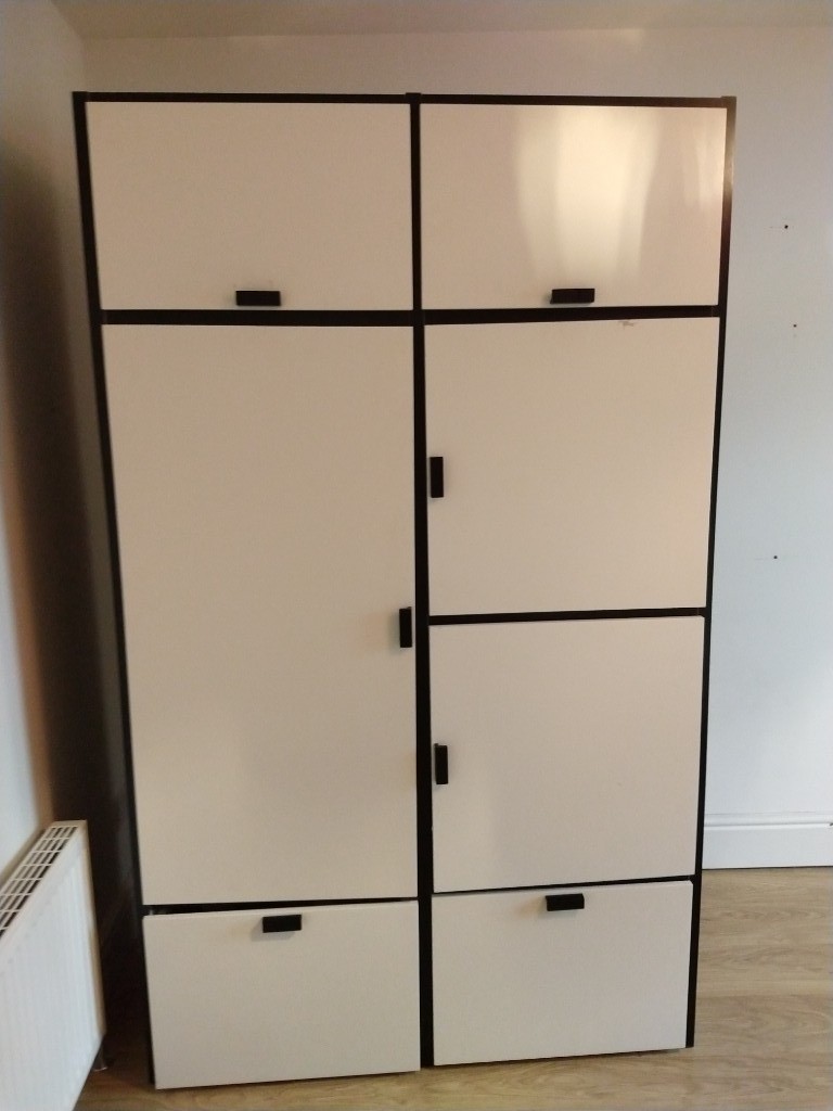 Ikea Odda Wardrobe Black And White Loads Of Storage Good
