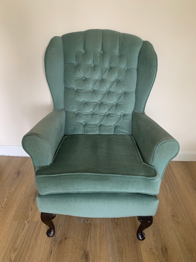 Teal, Vintage Style, Velvet Armchair in Edgware, London Gumtree