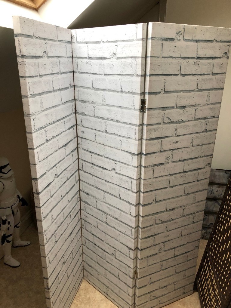 Brand New 3 Part Room Divider White Brick Wall Effect in Camberley, Surrey Gumtree