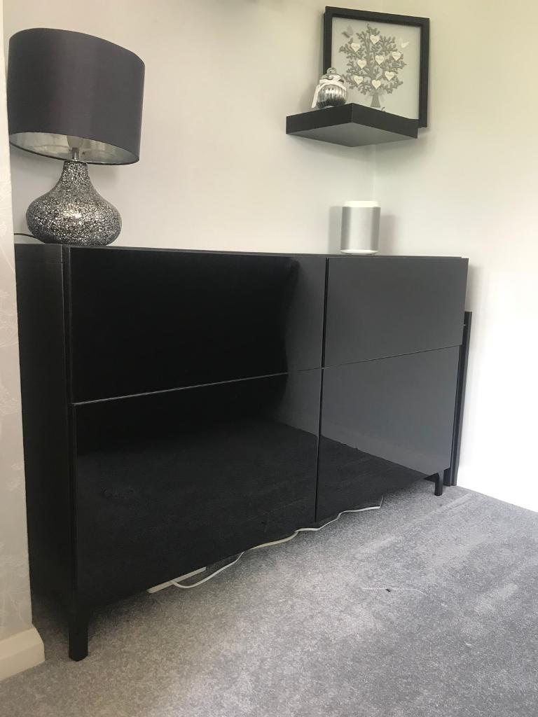 Black gloss sideboard from Ikea in Dartford, Kent Gumtree