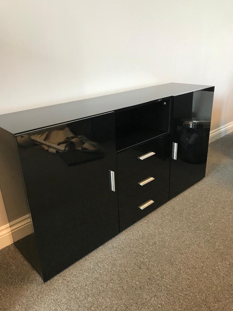 High Gloss Black Sideboard in StocktononTees, County Durham Gumtree