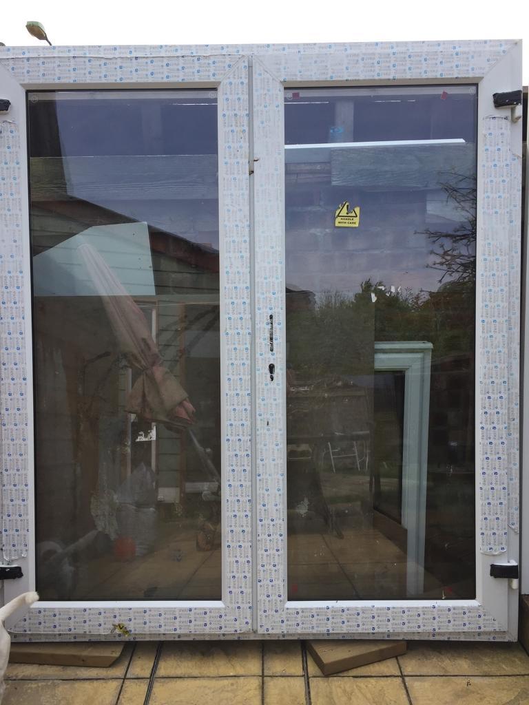 6 foot wide French patio doors, as new. in Sudbury