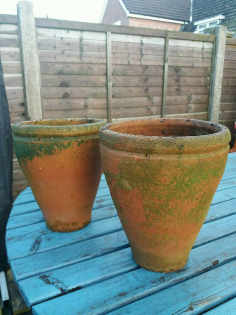 Two large old terracotta pots in Christchurch, Dorset Gumtree
