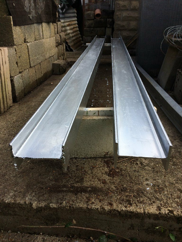 NO LONGER AVAILABLE !!!!!!!!!!!!!!Two RSJ Steel Beams 6 inches x 3.5