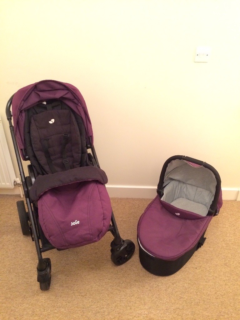 Joie Chrome Pram (with carrycot and car seat adapters) in Wimborne
