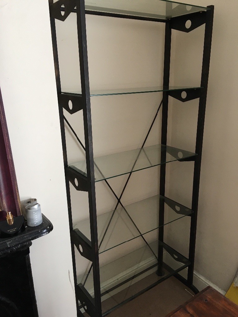 Sturdy glass and metal shelving unit in Norwich, Norfolk Gumtree