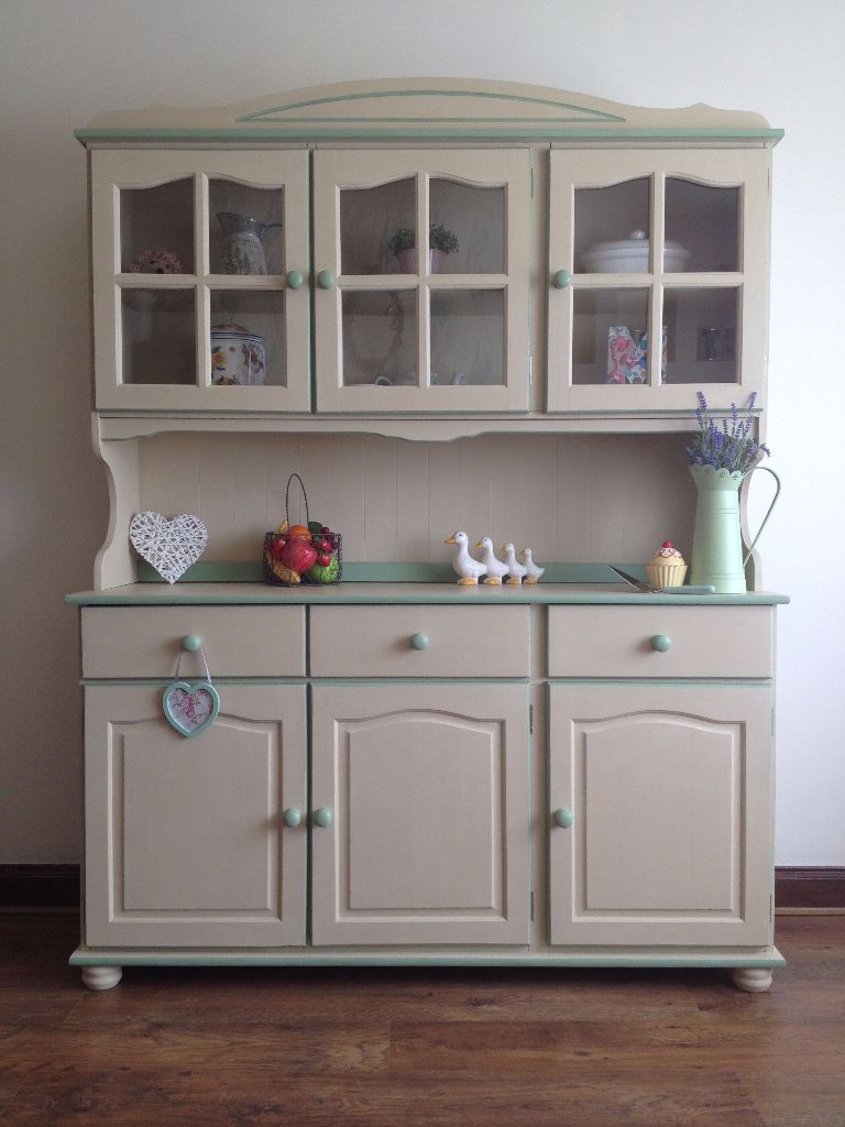 Farmhouse Shabby Chic Welsh Dresser Painted Annie Sloan Old Ochre