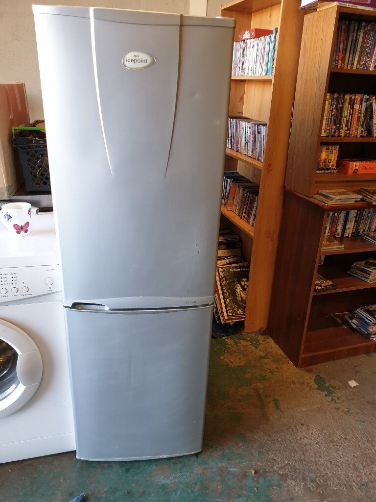 Silver ice point half and half fridge freezer perfect working order