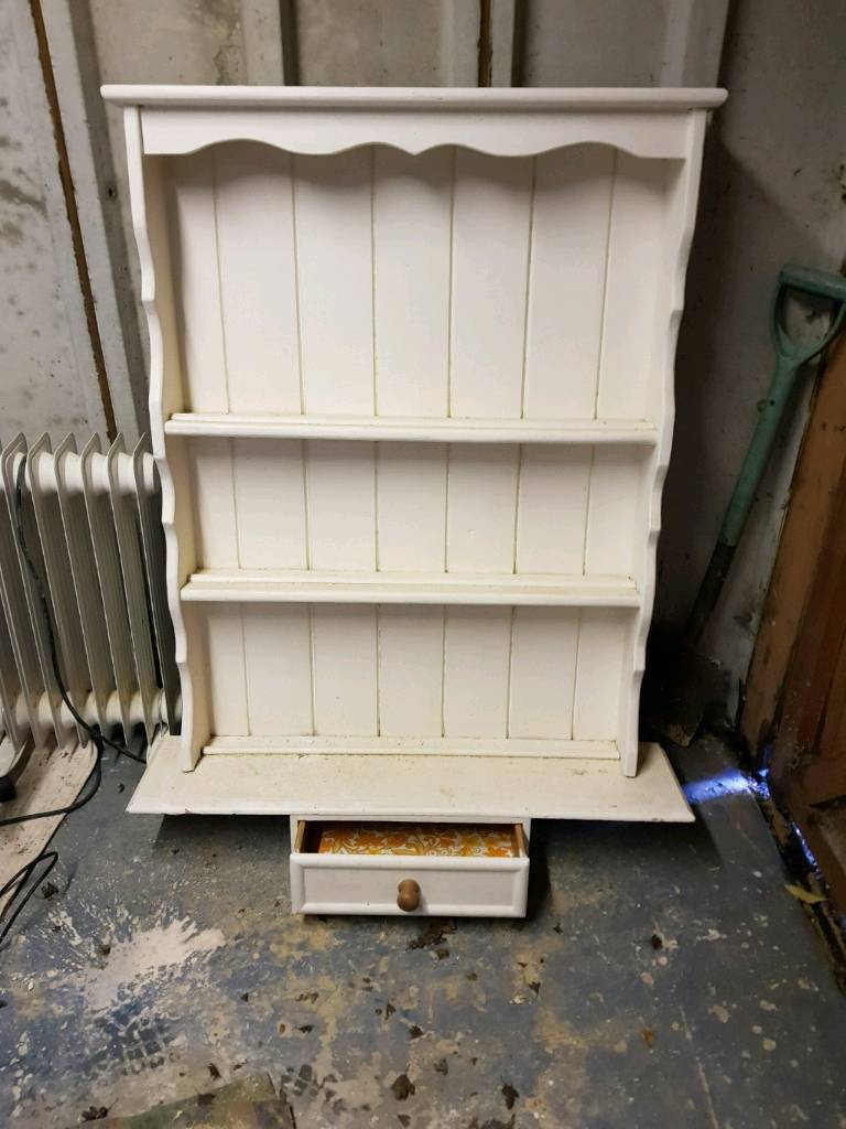 Vintage cream wooden shelving unit | in Stoke-on-Trent ...