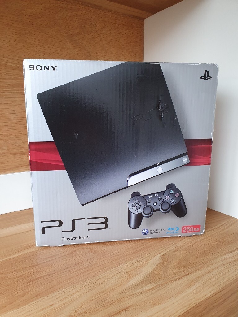 Boxed Playstation 3 PS3 250GB slim console + Logitech Driving Force EX