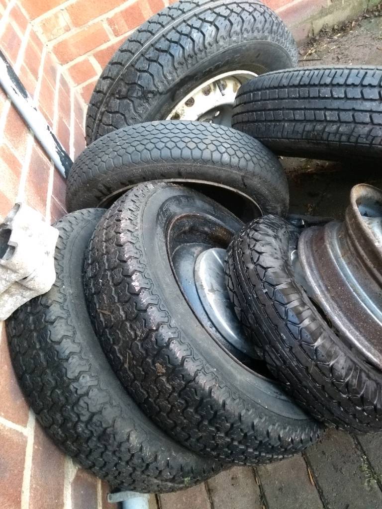 Various job lot trailer spare wheels tyres see adverts in Wilmslow