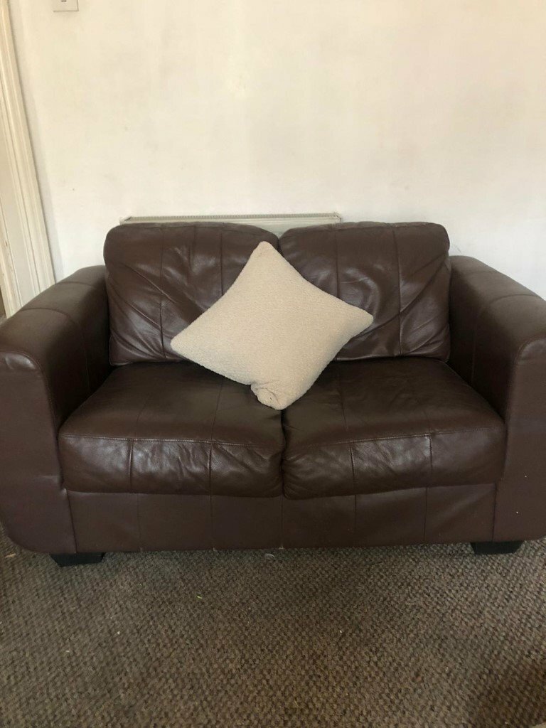 SOFA BROWN 2 SEATER in Portsmouth, Hampshire Gumtree