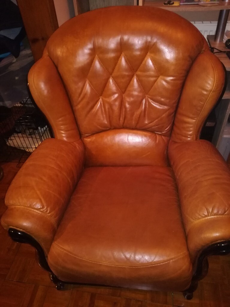Two Italian leather armchairs in Somercotes, Derbyshire Gumtree