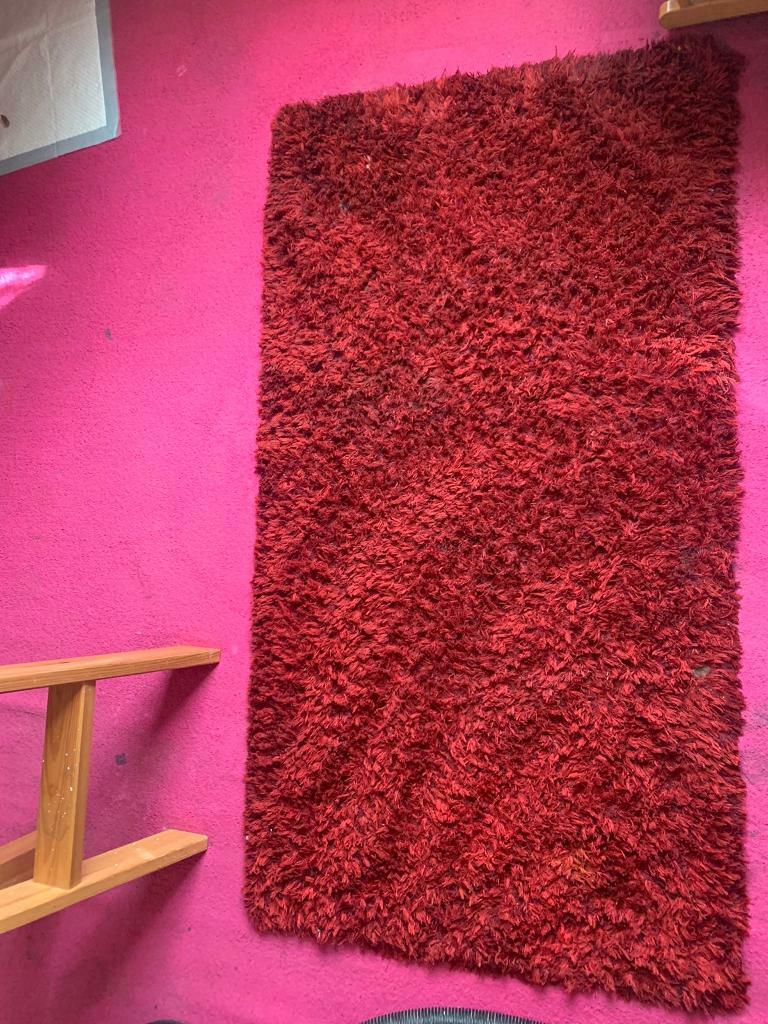 Red dunelm shaggy rug in Bartley Green, West Midlands Gumtree