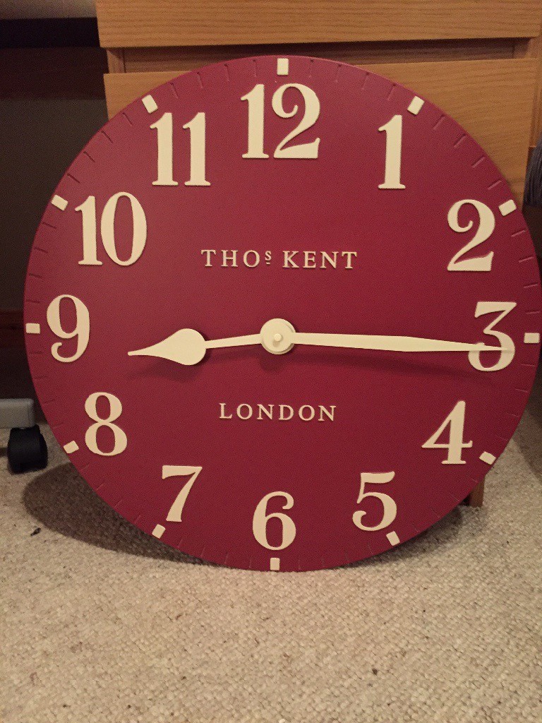 Large red Thomas Kent wall clock in Bangor, County Down Gumtree