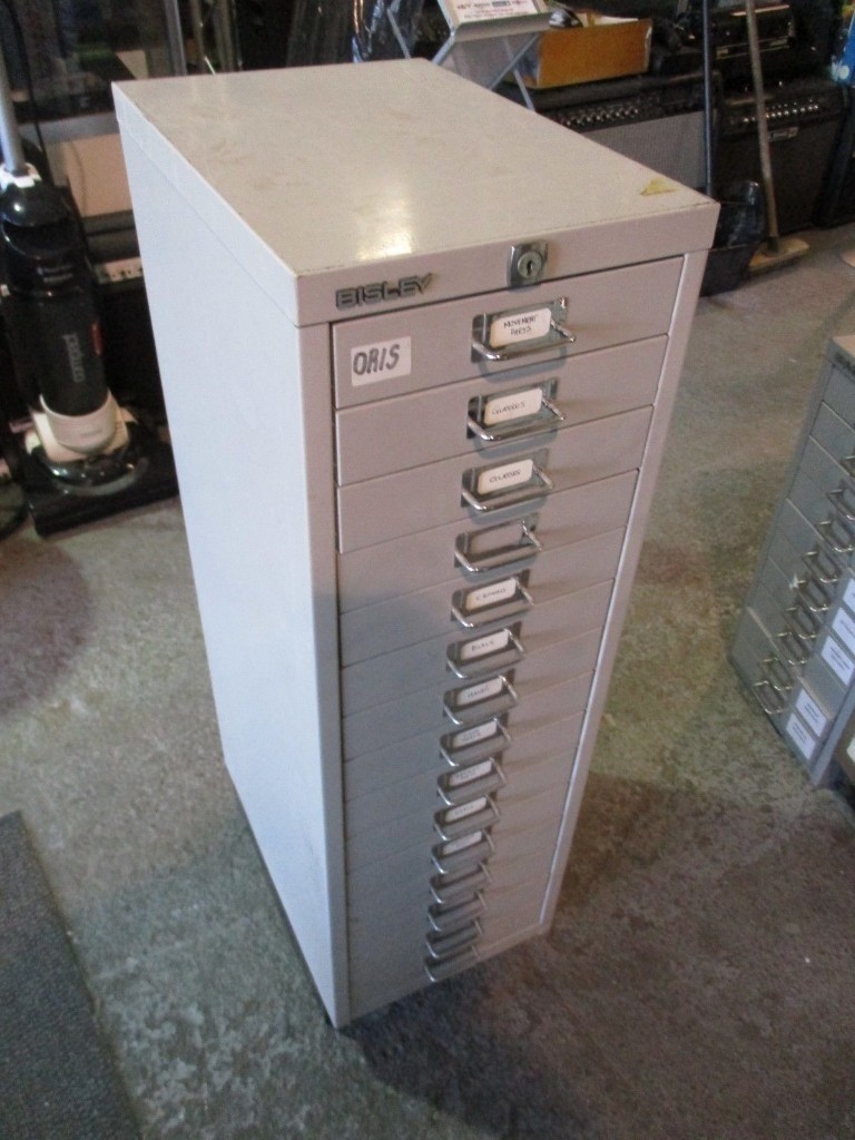 Bisley Lockable 15 Drawer Multidrawer Cabinet With Key Rare In