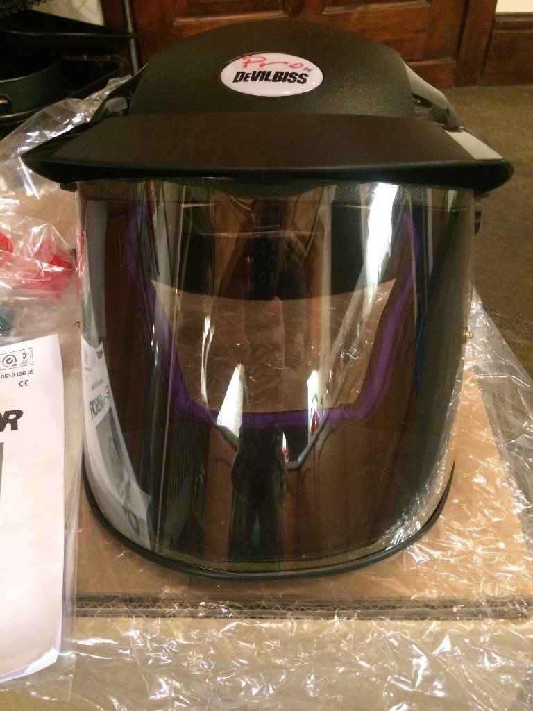 Devilbiss air fed mask for automotive paint spraying, NEW in box in