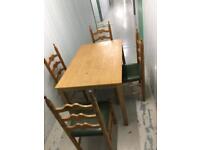 FREE DELIVERY dining table + 4 chairs 