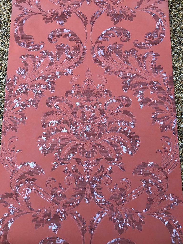 10 rolls of burnt orange/silver wallpaper in Worsley, Manchester Gumtree