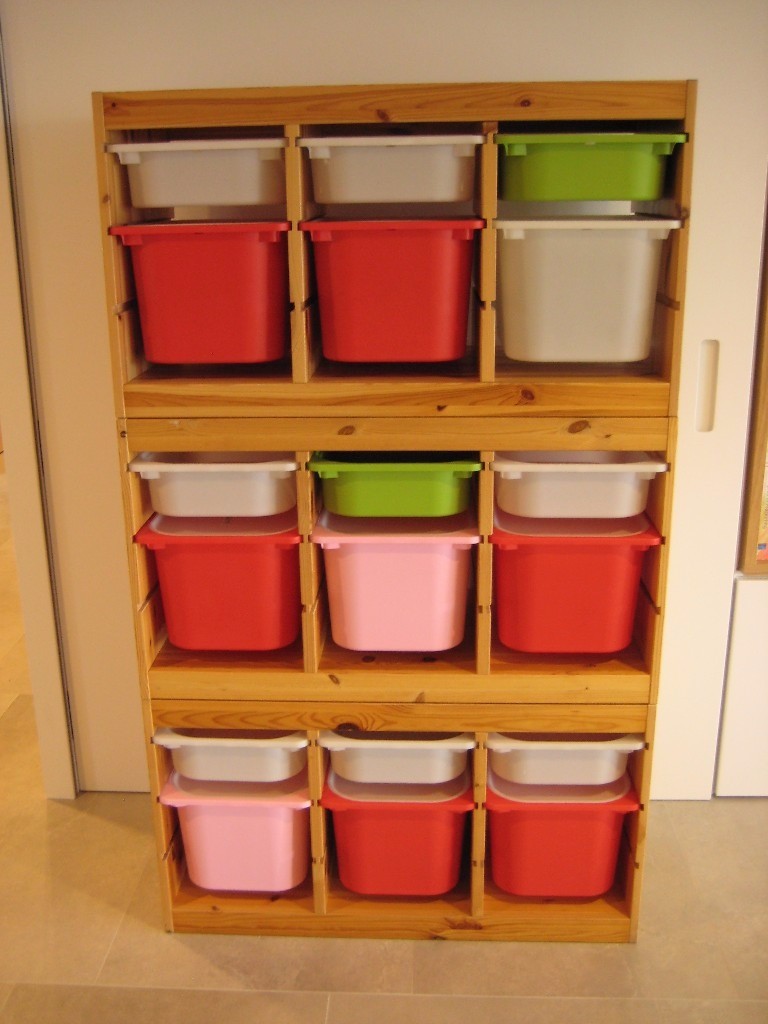 Ikea Trofast Stacking Toy Storage with Multi Colour Drawers Boxes and