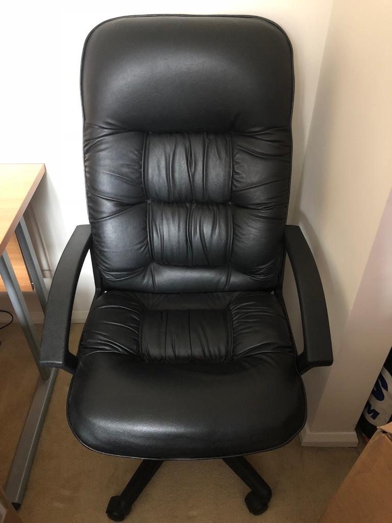 Black Leather Office Chair in Gosport, Hampshire Gumtree