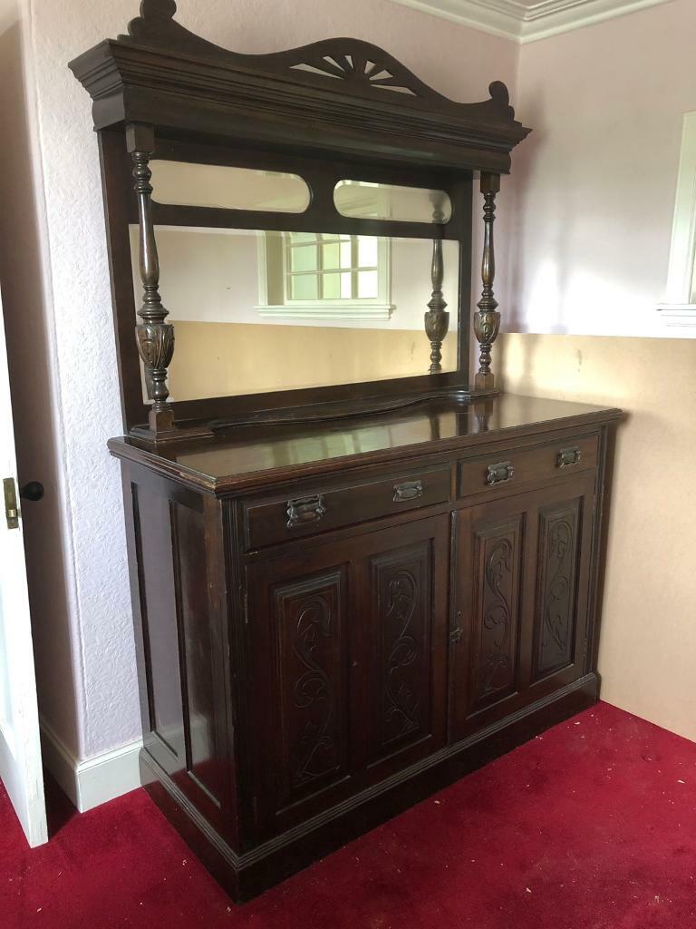 Antique Victorian High Mirror Backed Sideboard for sale in Penicuik